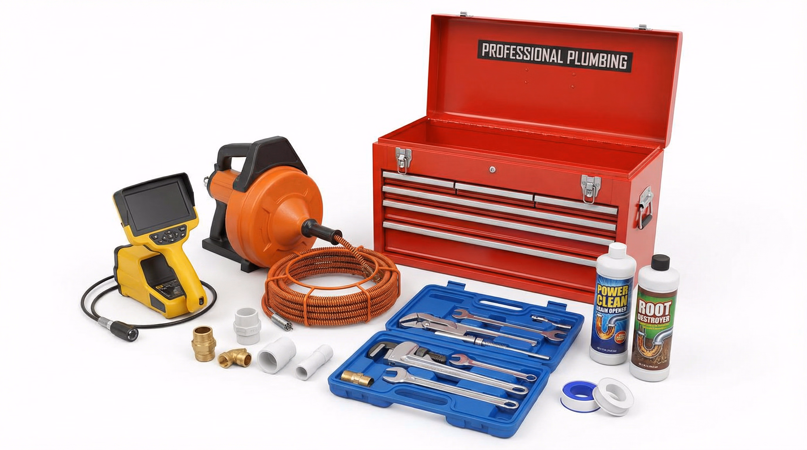 Equipamentos profissionais para desentupimento de canos