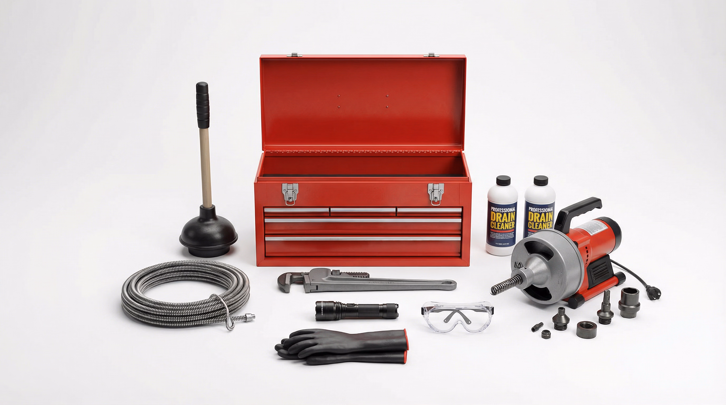 Equipamentos profissionais para desentupimento de pia